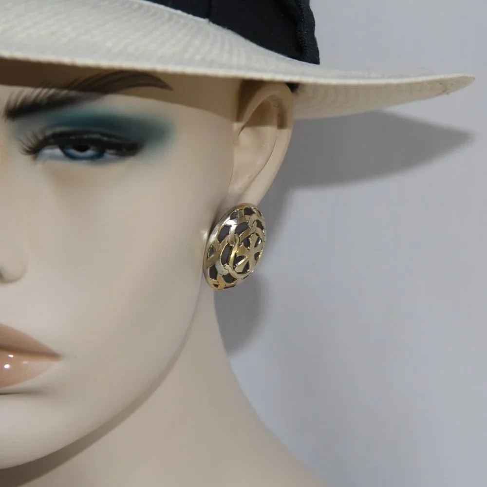 John Hardy Gold Filigree Dome Clip-On Earrings